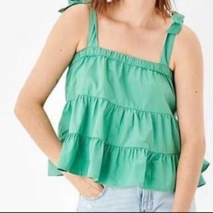 American Eagle Outfitters Teal Ruffle Camisole